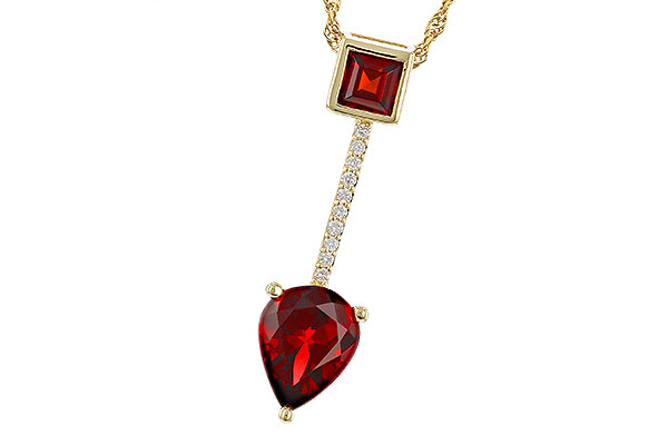 B329-56563: NECKLACE 2.15 GARNET 2.20 TGW