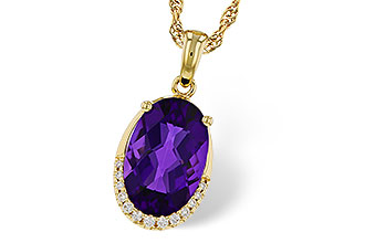 D329-62917: NECKLACE 2.70 AMETHYST 2.76 TGW (12x8MM OV)