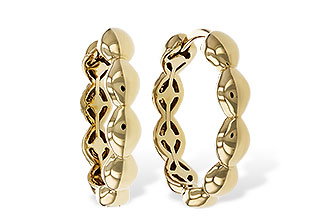 E329-60272: GOLD EARRINGS (18MM)
