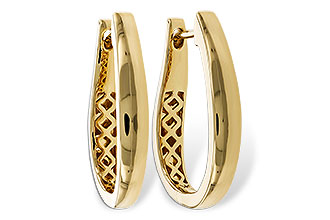 F329-60263: GOLD EARRINGS (22MM)