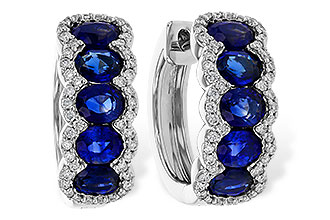 F329-62008: EARRINGS 2.32 TW SAPPHIRE 2.57 TGW