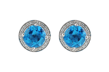 G242-30272: EARR 4.22 BLUE TOPAZ 4.41 TGW