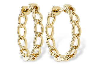 K329-55690: GOLD EARRINGS (18MM)
