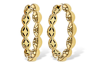 K329-62017: GOLD EARRINGS (21MM)