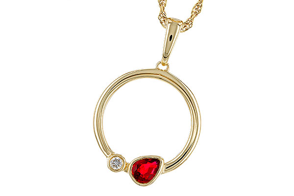 M329-56617: NECKLACE .24 RUBY .26 TGW