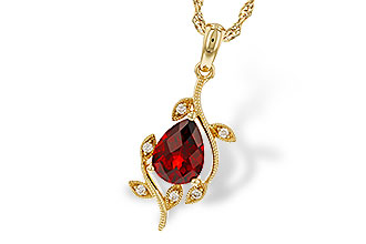 M329-61117: NECKLACE 1.34 GARNET 1.39 TGW (8X6MM GAR)